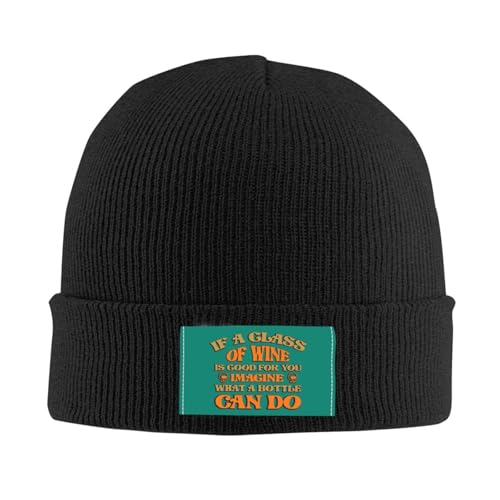 Beanie for Men Women If A Glass Of Wine Is