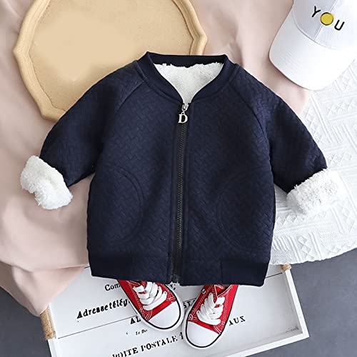Toddler Infant Baby Boys Girls Long Sleeve Solid Patchwork Fleece Winter Coats Jacket Outer2