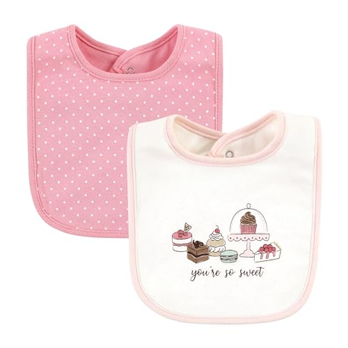 Image of Hudson Baby Unisex Baby Cotton Bibs, Sweet Bakery, One Size