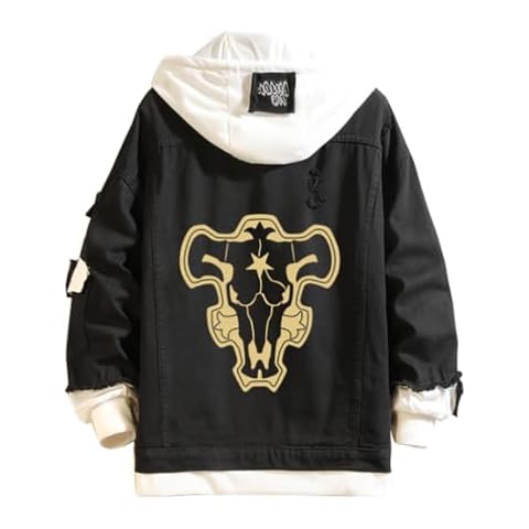 WANHONGYUE Black Clover Denim Jacket Cover
