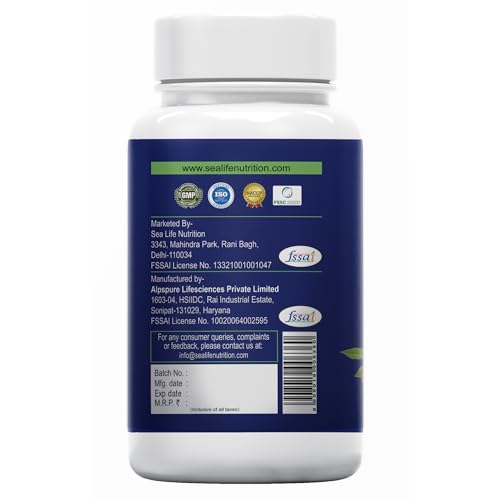 Sea Life Natural Vitamin C 1000 mg (60 Veg Tablets Each) sourced from 100% Natural Amla, Lemon & Rose Hips Extracts | Promotes Glowing Skin | Immunity Booster | for Men & women pack of 2