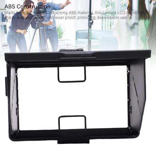 Capucha para pantalla LCD de cámara Cocoarm de ABS negro con protector plegable antirreflejos 3