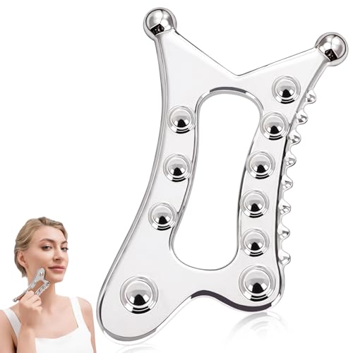 InfiniteRelax Metal Body Gua Sha Tool, 5 in 1 Muscle Scraper Tool, Lymphatic Drainage Massager for