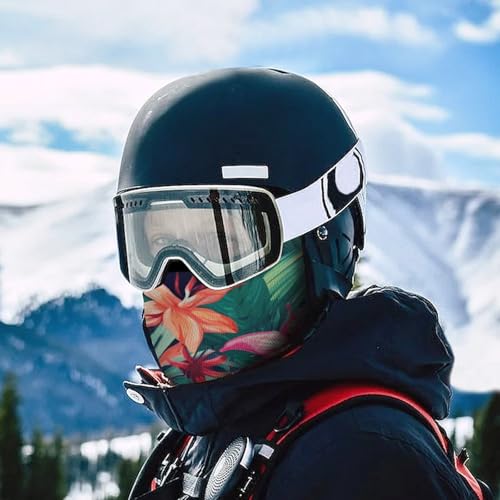 Balaclava con hojas florales tropicales para hombre y mujer, máscara facial con protección solar, transpirable, para senderismo, ciclismo, correr y conducir miniatura 5