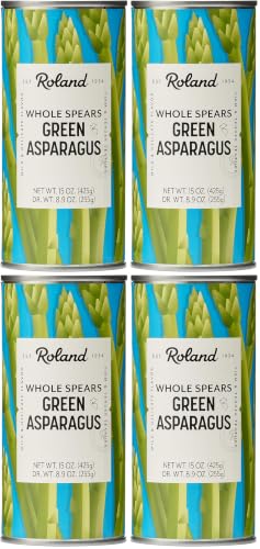 Roland Foods Whole Green Asparagus Spears, Specialty Imported Food, 14.1-Ounce Can (Pack of 4)