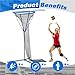 Volleyball Setter Trainer Net, Volleyball Training Equipment Adjustable Angle Height 7.5-11.5FT Setter Net, Indoor Outdoor Practice System for Serving, Spiking and Setting(Blue)