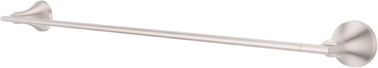 Pfister Vedra Bath Towel Bar for Bathroom, 24-Inch, Wall-Mounted, Screw-in, Spot Defense Brushed Nickel Finish, BTBVED2GS