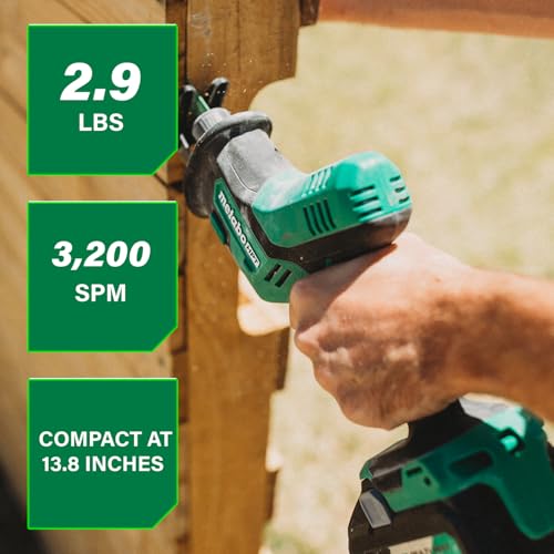 image for Metabo HPT 18V Cordless One-Handed Reciprocating Saw, Lightweight Desi