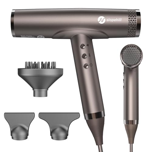 slopehill Professional Ionic Hair Dryer, High-Speed Salon Blow Dryer, Lightweight Compact Hairdryer for Travel, Low Noise Quiet for Home