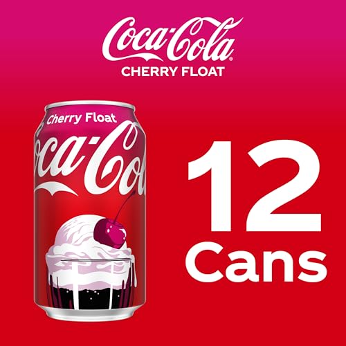 Image of Coca-Cola Cherry Float Fridge Pack Cans, 12 fl oz, 12 Pack | Carbonated drink with creamy vanilla and cherry flavor