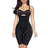 CHUMIAN Hohe Taille Shapewear Damen PO Push up Bauchweg Unterhose Miederhose Korsett Bauch Weg Stark Formend Body Shaper Shaping unterwäsche Figurenformend Miederslip (Schwarz, Medium)