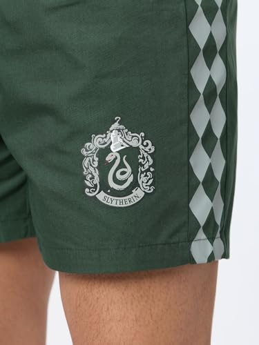 Image of The Souled Store Official Stranger Things: Hawkins Mens and Boys Regular fit Graphic Printed Cotton Green Color Men Boxer Shorts