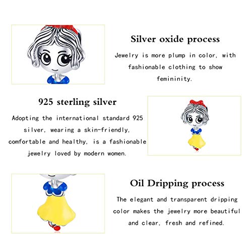 HMMJ S925 pingentes de prata pendentes para mulheres meninas, pingente de princesa da cidade de cont