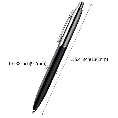 Chaoq Ballpoint Pen, 3 Pcs Retractable Metal Ballpoint Pens, For Gift, Business, Office, 1.0Mm Medium Point Black Ink, 6 Extras Replaceable Metal Refills, (3 Pens And 6 Refills) - Black, White, Gray #TOP2
