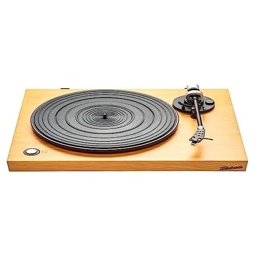 ROBERTS Radio Stylus - Einfache Einrichtung, klassischer Hi-Fidelity-Plattenspieler aus Vinyl mit umschaltbarem Vorverstärker, helle Eiche