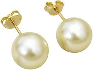 Brinco Grande Pérola Luxo Tam 10 mm Banhado a Ouro 18k 100% Antialérgico + Garantia