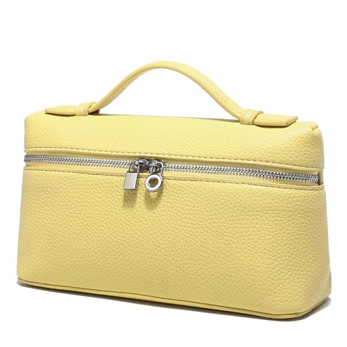 Rejolly Crossbody Bag for Women Small Top-Handle Leather Pouch Purse Shoulder Handbag Yellow