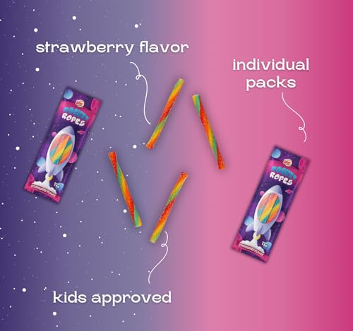 Lalees Sour Licorice Ropes, Fresa, 240 paquetes miniatura 2