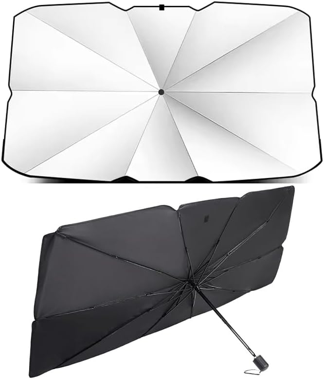 Car Windshield Sun Shade Umbrella for Chevrolet Blazer 2019–2024, Foldable Car Windshield Front Window Heat Insulation Protection, Sun Blocking Easy Setup,A 125CM × 65CM