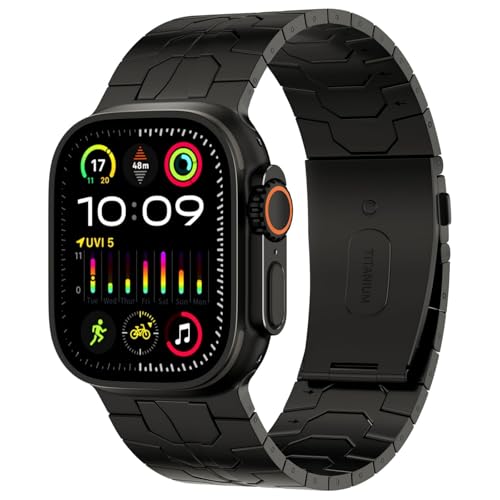 Bracelet Apple Watch Ultra titane 49mm réglable compatible séries 45mm 44mm
