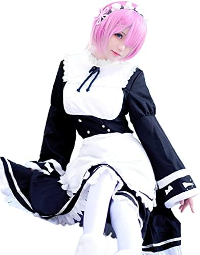 Amazon.co.jp: [milky time] ウィッグ付き レム ラム コスプレ 衣装 Re