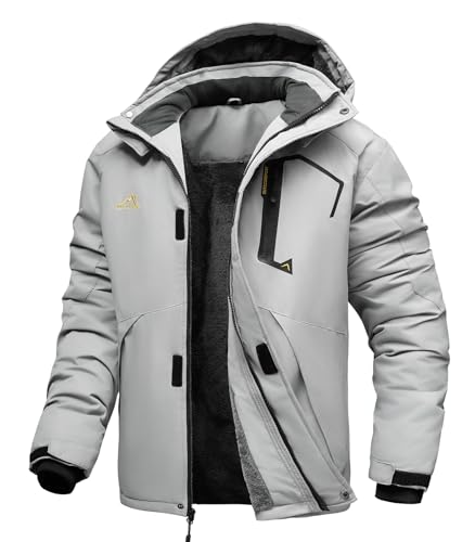 INVACHI Men’s Ski Jacket Waterproof Insulated Winter Snowboard Coat Hooded