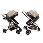 Luxury-Baby-Stroller-2-in-1-with-Bassinet-Mode-Foldable-Infant-Stroller-High-Landscape-Reversible-Stroller-Travel-Pram-Baby-Carriage-Black