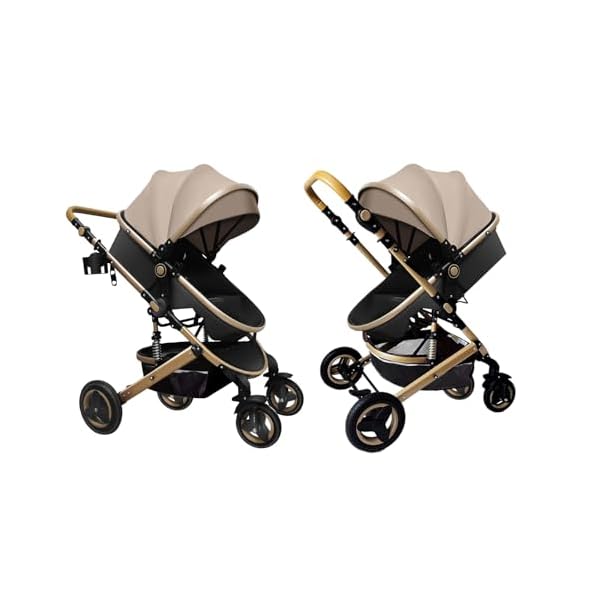 Luxury-Baby-Stroller-2-in-1-with-Bassinet-Mode-Foldable-Infant-Stroller-High-Landscape-Reversible-Stroller-Travel-Pram-Baby-Carriage-Black