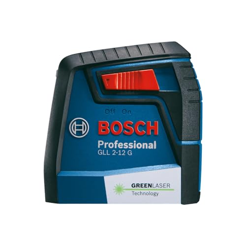 Bosch Nível Laser Verde Gll 2-12 G Alcance 12M Com Suporte E Bolsa De Proteção