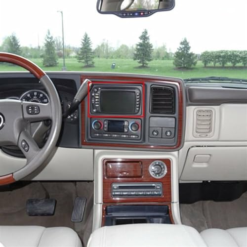 Autocollant bouton Cadillac Escalade 2003-2006 radio noir opaque - 2