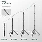 SENSYNE 72" Phone Tripod, Extendable Cell Phone Tripod Stand, Selfie Stick with Wireless Remote and Phone Holder, Compatible with iPhone Android Phone, Camera - Image 4