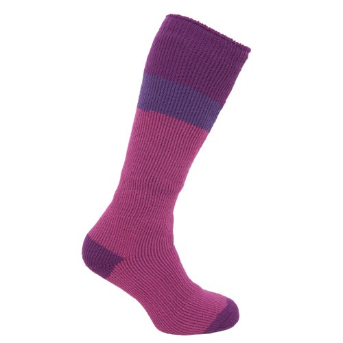 HEAT HOLDERS Ladies/Womens Ultimate Thermal Ski Socks Dark Pink/Purple 5-9 us