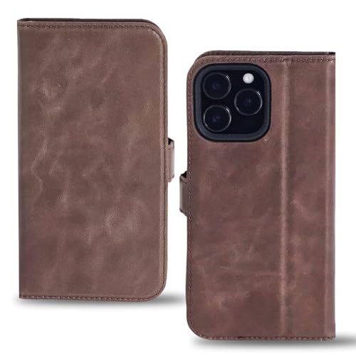 Étui en cuir iPhone 16 Pro Max : évitez les rayures grâce à la fermeture magnétique