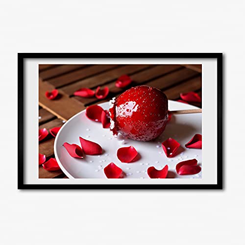 Cadre MDF 60x40 cm Tulup Tableau avec Peinture Moderne Jabłko Sur Un baton en Bois Décoratif