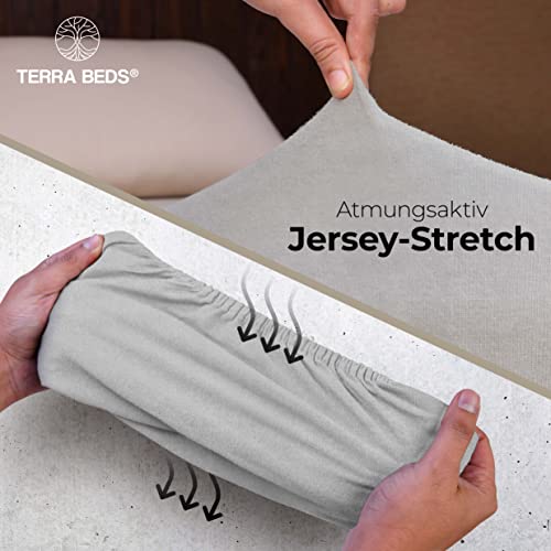 Terra Beds Premium Spannbettlaken 70x140 cm - 160g/m2-100% Hochwertiges Oeko-TEX Baumwoll Jersey Kinder Spannbetttuch – Erhältlich in 10 Farben