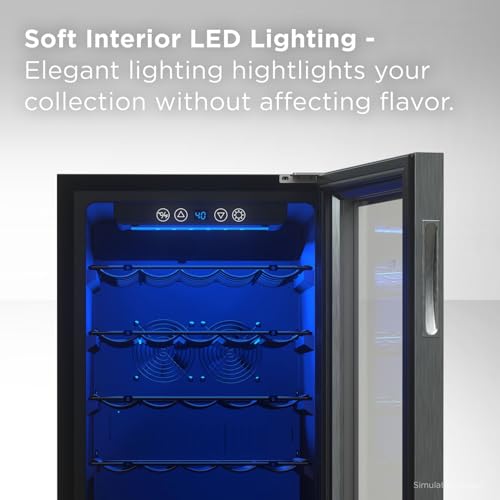 Image of TCL 38-Bottle Wine Cooler Mini Fridge with Glass Doors