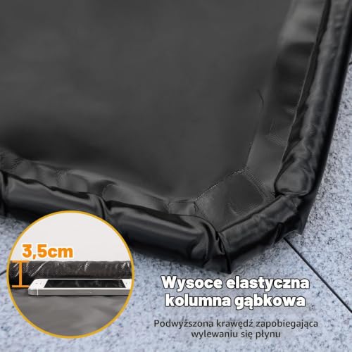 COSTWAY Mata podłogowa do garażu, 670 x 275 cm, mata zatrzymująca olej, antypoślizgowa, wodoodporna, wielokrotnego użytk