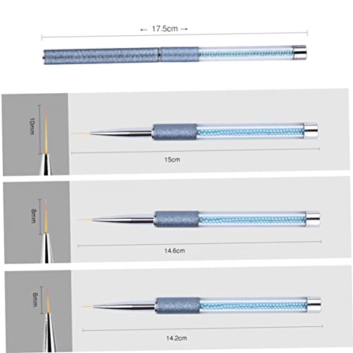 HONMEET 3 Pecas manicure acessórios fosco Puxe a caneta grudar