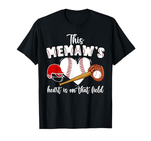 On That Field Baseball Memaw Of A Baseball Player Memaw T-Shirt