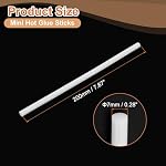 uxcell 24 Pcs Mini Hot Glue Sticks, 0.28" Dia x 7.87" Long EVA Glue Gun Sticks, White Mini Hot Melt Glue Sticks for DIY Craft Sticky Projects