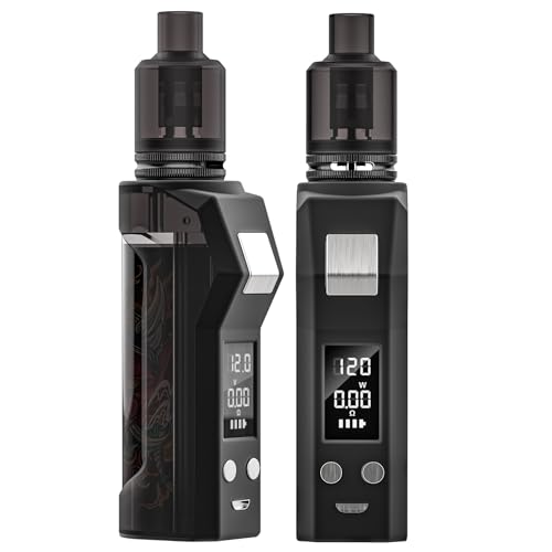 Manvap Cigarettes électroniques E Cigarettes Vape Pen Starter Kits Batterie Rechargeable120W E Cig Vaping 1800mAh 2ml Top Refill Atomiseur 0,3ohm Pas de...