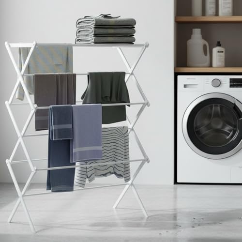 SortWise 3 Tiers Clothes Drying Rack, White