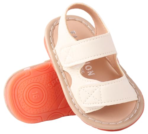 Image of Baby Boys Girls Squeaky Sandals Summer Closed-Toe Anti-Slip Premium Rubber Sole Toddler First Walkers Shoes