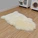 Kopal Genuine Australian Sheepskin Rug, Real Lambskin Area Rug, 2x3 ft Single Pelt, Natural White