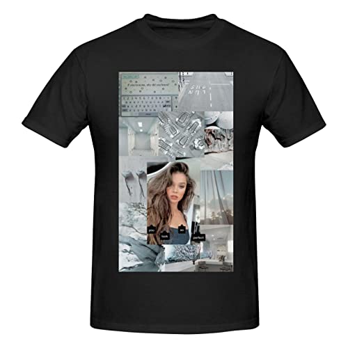 Photo de GNHFNM Hailee Steinfeld T-shirt classique unisexe en coton pour homme et femme Noir, Noir , M