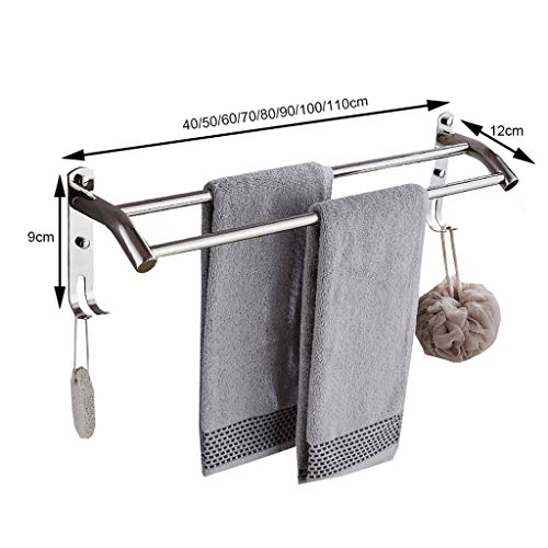 Porte-serviettes double mural 70 cm pour éliminer l'humidité