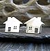House Home Realtor Stud Earrings Polished Sterling Silver Handmade in USA