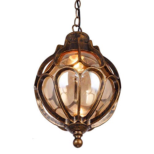 Lámpara colgante industrial de aluminio y cristal para exterior e interior lantern
