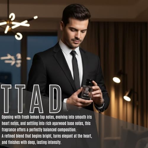 Image of TTAD Men White Oud Luxury Perfume for Men 100ml | Long Lasting Arabic Eau De Parfum | Premium Oud Fragrance with Lemon, Iris & Agarwood Notes | Elegant Daily & Evening Perfume for Men