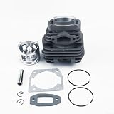 Kettensägen-Zylinder-Set, 45 mm Bohrung für 52CC 5200 Chinasäge, Stahl-Motorblock-Montage mit Dichtung für Ringstift, Outdoor-Power-Ausrüstungsteile